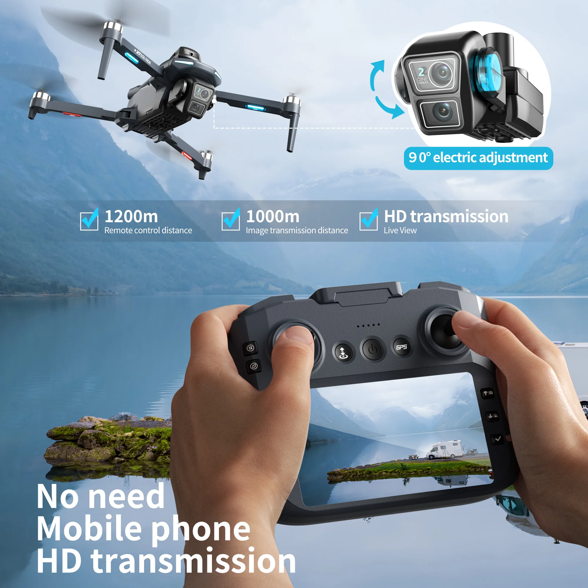 레노버 XT606 드론 프로페셔널 8K HD 카메라 5 - Drone Gps Mount 리뷰 및 가격