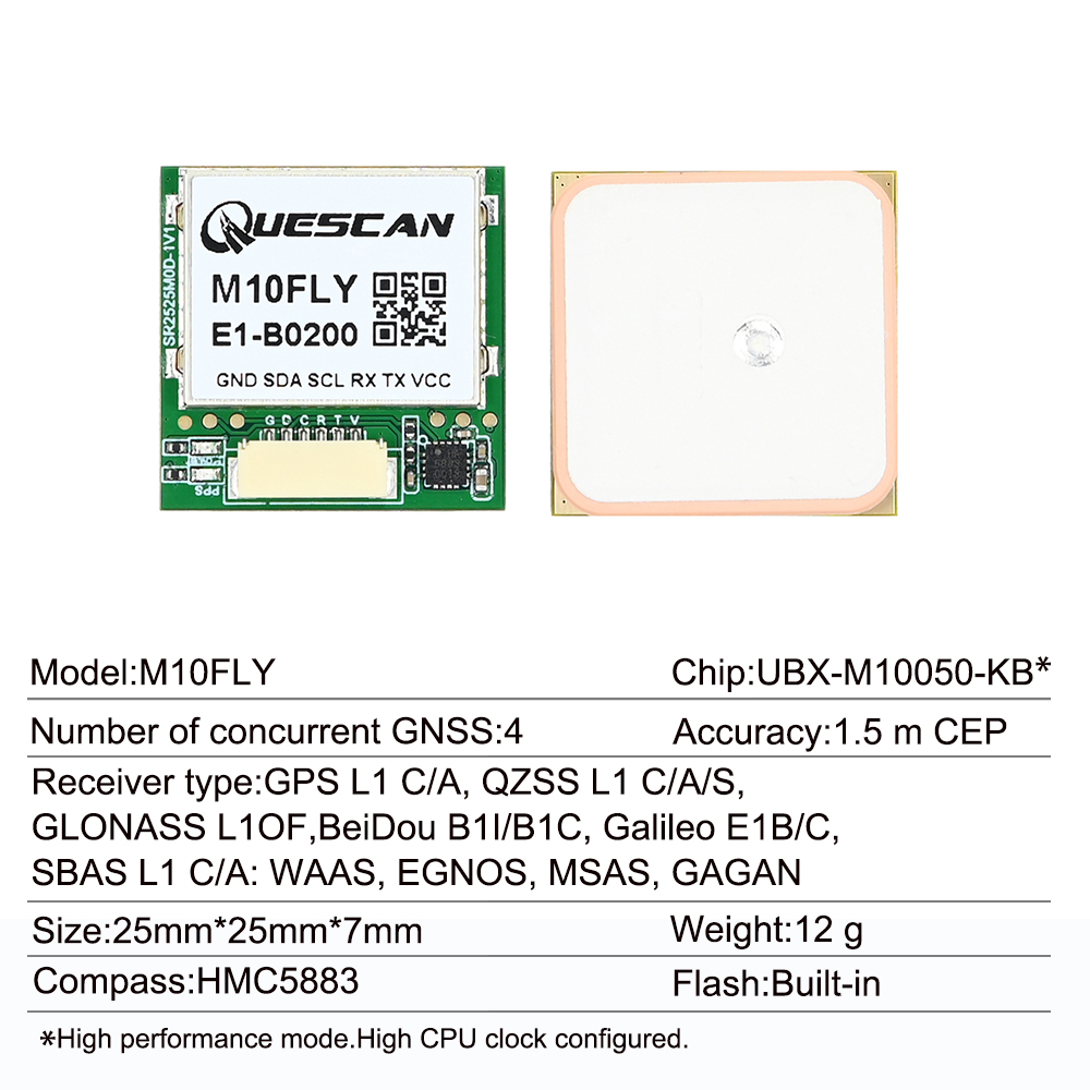 Quescan 25mm * 25mm M10FLY 10H - Drone Gps Module 리뷰 및 가격
