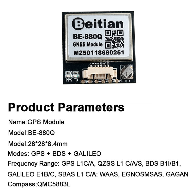 BE-880Q GNSS GPS 모듈 M10050 칩 Q - Drone Compass 리뷰 및 가격